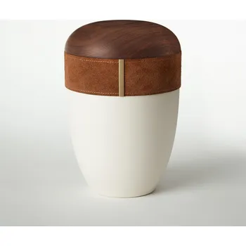 Smuteční dekorace Ekologická urna Avellana - Krémově bílá