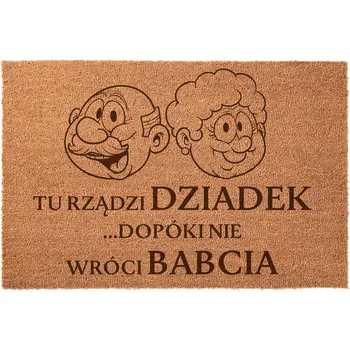 ROHOŽKA PŘED DVEŘE DEN BABIČKY A DĚDEČKA KOKOSOVÁ 60x90 CM S PERSONALIZACÍ