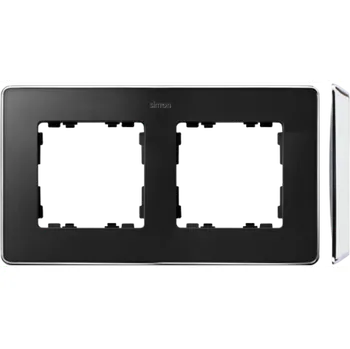 Vodovodní baterie Rámeček 2 násobný, Simon 82 Detail Metal 8201620-241, grafitová / chrom