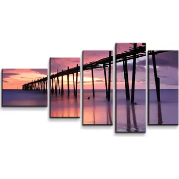 Obraz Sablio Obraz - 5-dílný Oceán - 100x60 cm