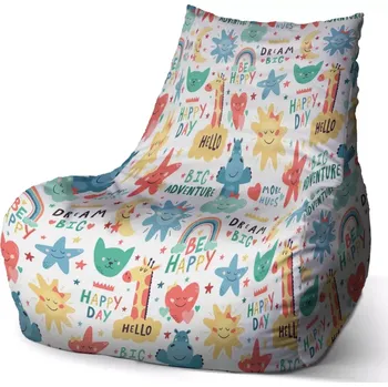 Sedací pytel Sablio Sedací vak Bean Happy day - 60 x 70 x 70 cm