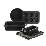 GreenPan Sada nepřilnavých forem na pečení Padova, 6 ks, černá CC010217-001