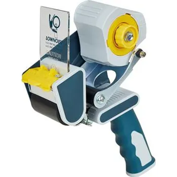 Kancelářské potřeby PACKFACE – Bezhlučný odviječ lepicí pásky – 50 mm – šedá / modrá / žlutá