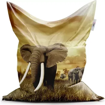 Sedací pytel Sablio Sedací vak Classic Slon Africký - 200x140 cm