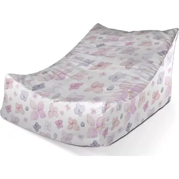 Sedací pytel Sablio Sedací vak Lounge Fialové květy - 80 x 95 x 50 cm