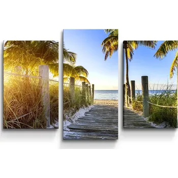 Obraz Sablio Obraz - 3-dílný Cestička na pláž - 75x50 cm