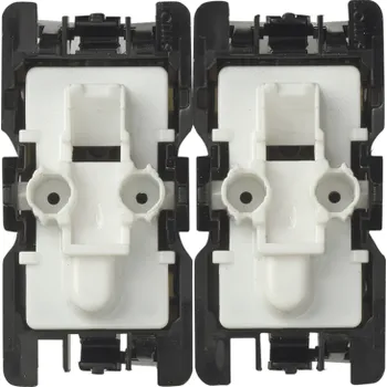 vypínač Vypínač střídavý 2 násobný , řazení 6+6, 10 AX / 230 V~, bezšroubové svorky, Simon 82 75397-39
