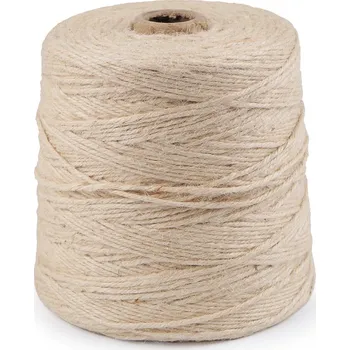 Příze Jutový provázek Ø3 mm k pletení tašek a dekorací režná světlá 1 ks