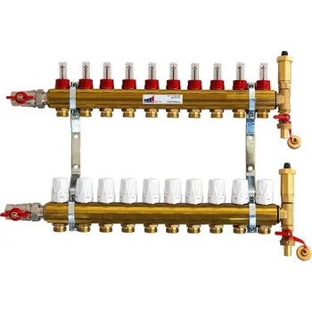 rozdělovač topení KIIPTHERM Profi 4R 10 okruhy, rozdělovač podlahového vytápění