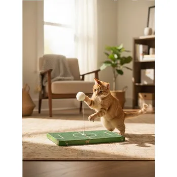 Sinsay - Škrabadlo pro kočky ve tvaru fotbalového hřiště s míčkem - zelená - 806IA-76X - 806IA-76X-ONE