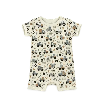 Kojenecký overall FARMERS® Dětský letní overal BAMBUS, malý stavitel Velikost: 92