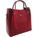 Elegantní dámská kabelka S728 červeno-bordová GROSSO