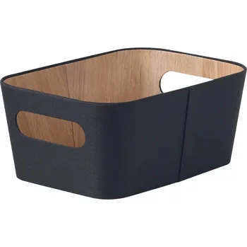 Úložný box Kitchisimo Sada 2 úložných košíků 26 × 18 × 11 cm, černá