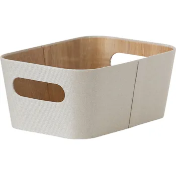 Úložný box Kitchisimo Sada 2 úložných košíků 26 × 18 × 11 cm, krémová