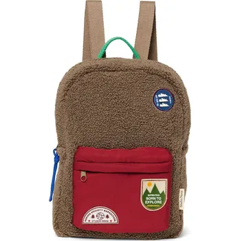 Přebalovací taška STUDIO NOOS Teddy Midi Backpack - batůžek l Brown/Burgury