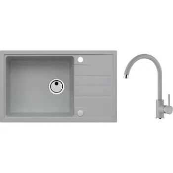 Granitový dřez Alveus - Set dřezu Intermezzo 130 a baterie Kati, concrete SETA25865