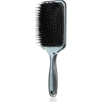 kartáč na vlasy BrushArt Hair Plochý kartáč s kančími štětinami 1 ks Metallic Black