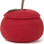 Červený látkový dětský koš na hračky ø 28x20 cm Apple – Lorena Canals ID_1796374