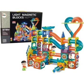 Kuličková dráha Mamido Magnetická svítící kuličková dráha 202 ks