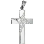 Argento 85122 Stříbrný přívěsek - křížek, s ručním gravírem