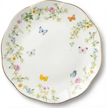 Talíř Talíř s květy a motýly EASY LIFE 27 cm bílý