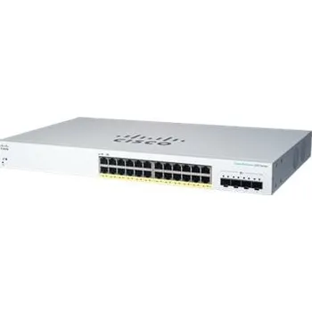 Síťový prvek Cisco CBS220-24P-4X Řízený L2 Gigabit Ethernet (10/100/1000) Podpora napájení po Ethernetu (PoE) Bílá