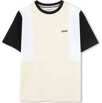 Chlapecké tričko Dětské bavlněné tričko BOSS J52039.114.150 béžová 12X, vel. 114