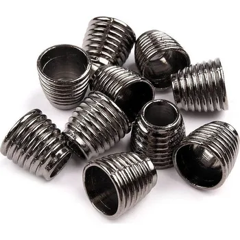 Kovová koncovka na šňůru Ø6,7 mm, střední, 2 nikl antik