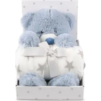 Dětská deka Carlo Baby Fleecová deka s medvídkem - Teddy Blue