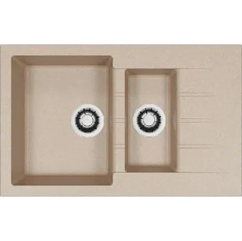 Alveus Cadit - Granitový dřez 79x50 cm, Quick-Close, ivory 1149168