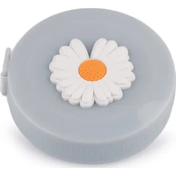 metr Svinovací metr s 3D obrázkem délka 150 cm, malé, 16 šedá světlá květ