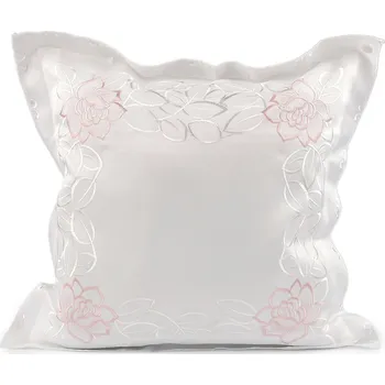 Povlak na dekorativní polštářek Povlak na polštář vyšívaný 45x45 cm Varianta: 4 bílá pudrová, Balení: 2 ks