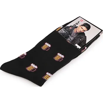 Dámské ponožky Pánské bavlněné ponožky pivo - 19 (vel. 39-42) černá