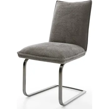 Jídelní židle DELIFE Jídelní židle Lelio-Flex bouclé měkký tmavě béžová jídelní židle plochá grafit taštičkové pružiny