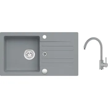 Alveus - Set dřezu Cortina 140 a baterie Kati, concrete SETA25981