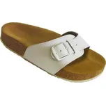 Korkové pantofle z pravého korku a kůže PEGRES Bílá vel. 37 / korkáče /