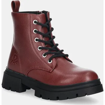 Chlapecké tenisky Dětské workery United Colors of Benetton 8IFUCD01U.G.seasonal burgundské 93X, EUR 34