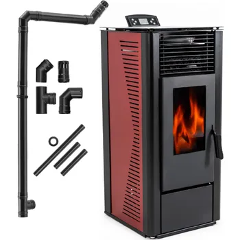 Krbová kamna JAKS Peletová kamna 10 kW Karmen Red