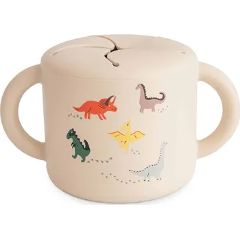 Svačinový box Mushie Silikonový pohárek na snack Dinosaurs