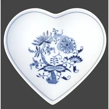 Český porcelán, a.s., Dubí Miska srdce, 16 x 15,5 cm, cibulák, Český porcelán