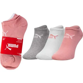 PPUMA PONOŽKY ŤAPKY 3 PÁRY WHITE/PINK/GREY 887497 11 Velikost: 39-42