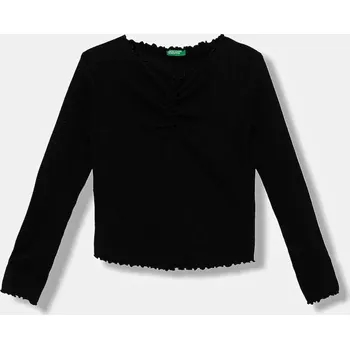 Dětské tričko s dlouhým rukávem United Colors of Benetton 3KIEC10Q9.G.seasonal černá 99X, vel. 160