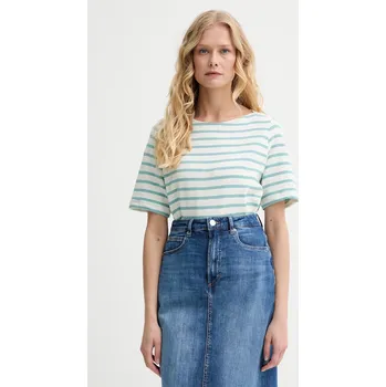 Bavlněné tričko Marc O'Polo 516204051243 tyrkysová 66X, vel. S