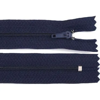 Zip Spirálový zip No 3 délka 30 cm pinlock, malé, 330 modrá tmavá