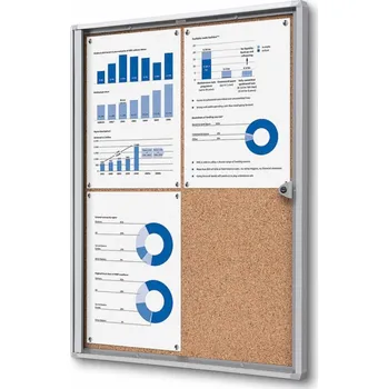 Kancelářský nábytek SDN Vitrína XSC - interiér, korek - 4xA4