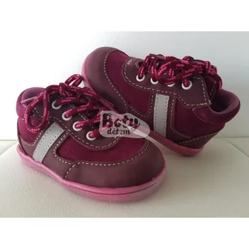 Chlapecké polobotky Jonap kožené boty 051M light vínová Velikost: 25