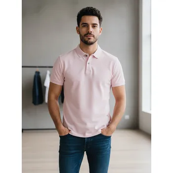Pánská móda Pánské polo tričko VSB LEE v růžové barvě, VELIKOST L