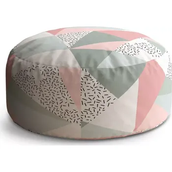 Taburet Sablio Taburet Circle Obrazce v něžných barvách: 38x48 cm