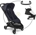Bugaboo Butterfly 2 set + madlo + pláštěnka BLACK/DEEP INDIGO