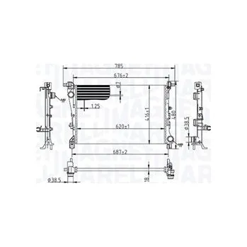 Chladič motoru Chladič, chlazení motoru MAGNETI MARELLI 350213217900